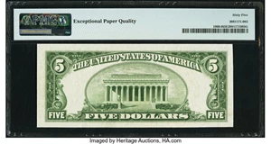 image for: Fr. 1960-I $5 1934D Federal Reserve Note. PMG Gem Uncirculated 65 EPQ....