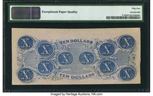 image for: T52 $10 1862 PF-2 Cr. 376 PMG About Uncirculated 55 EPQ....