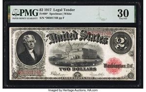 image for: Fr. 60* $2 1917 Legal Tender Star PMG Very Fine 30....