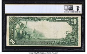 image for: Topeka, KS - $20 1902 Plain Back Fr. 656 The Farmers National Bank Ch. # (W)10390 PCGS Very Fine 30....