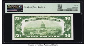 image for: Fr. 1880-B $50 1929 Federal Reserve Bank Note. PMG Gem Uncirculated 66 EPQ*....