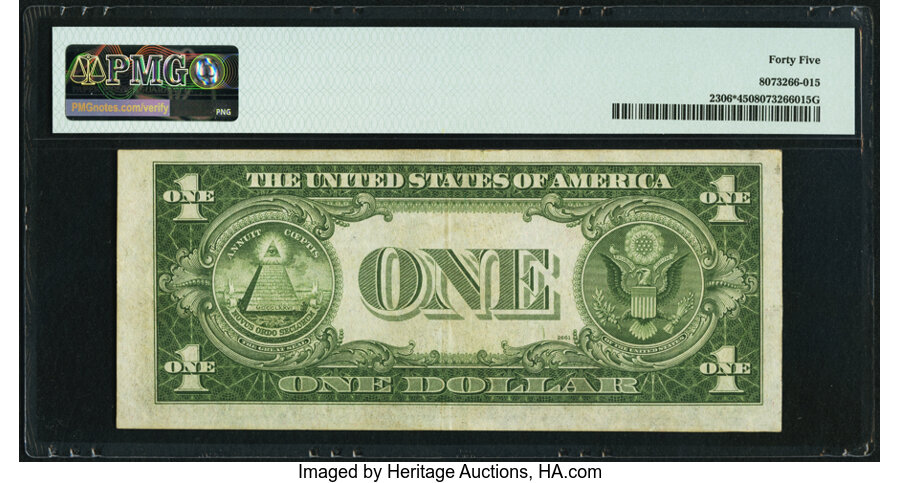 image for: Fr. 2306* $1 1935A North Africa Silver Certificate Star. PMG Choice Extremely Fine 45....