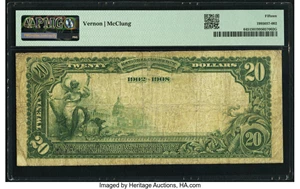 image for: Port Huron, MI - $20 1902 Date Back Fr. 645 The First National Exchange Bank Ch. # (M)4446 PMG Choice Fine 15....