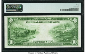 image for: Fr. 911c $10 1914 Federal Reserve Note PMG Extremely Fine 40....