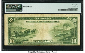 image for: Fr. 915a* $10 1914 Federal Reserve Star Note PMG Very Fine 25....