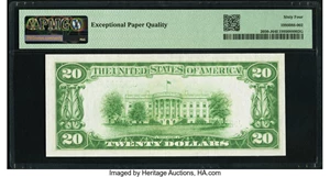 image for: Fr. 2050-J $20 1928 Federal Reserve Note. PMG Choice Uncirculated 64 EPQ....