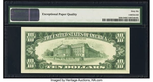 image for: Fr. 2020-D $10 1969B Federal Reserve Note. PMG Gem Uncirculated 66 EPQ....