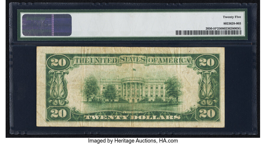 image for: Fr. 2050-H* $20 1928 Federal Reserve Star Note. PMG Very Fine 25....