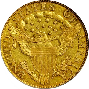 image for: 1799 Capped Bust Right Eagle. BD-1, Taraszka-13. Rarity-7. Small Obverse Stars. AU-53 (PCGS). CAC.