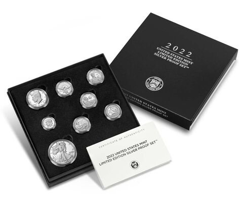 2022-S 10c-$1 Silver Limited Edition Proof Set, 8 Coins PR
