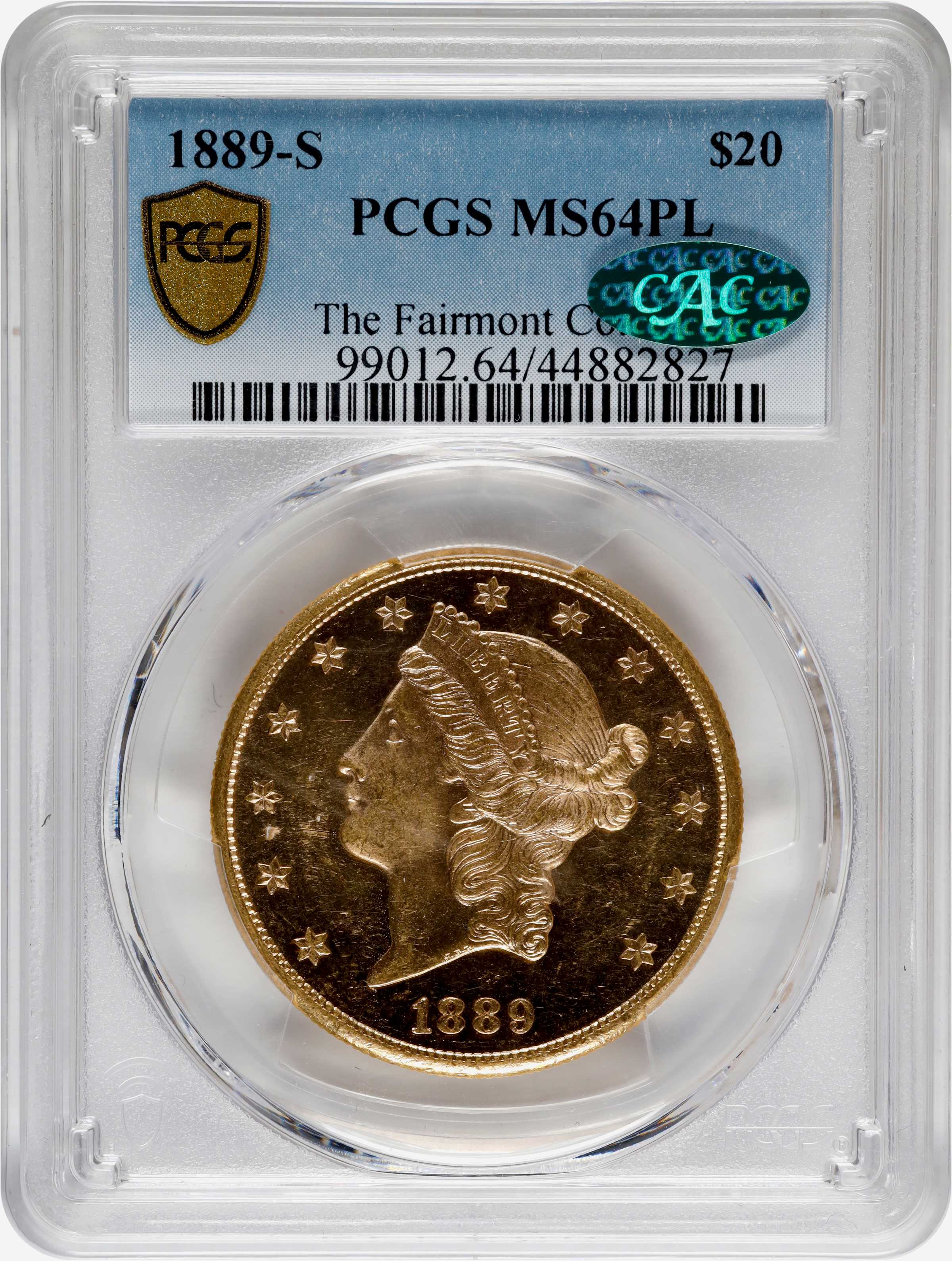 image for: 1889-S Liberty Head Double Eagle. MS-64 PL (PCGS). CAC.
