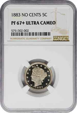 image for: 1883 Liberty Head Nickel. No CENTS. Proof-67+ Ultra Cameo (NGC).