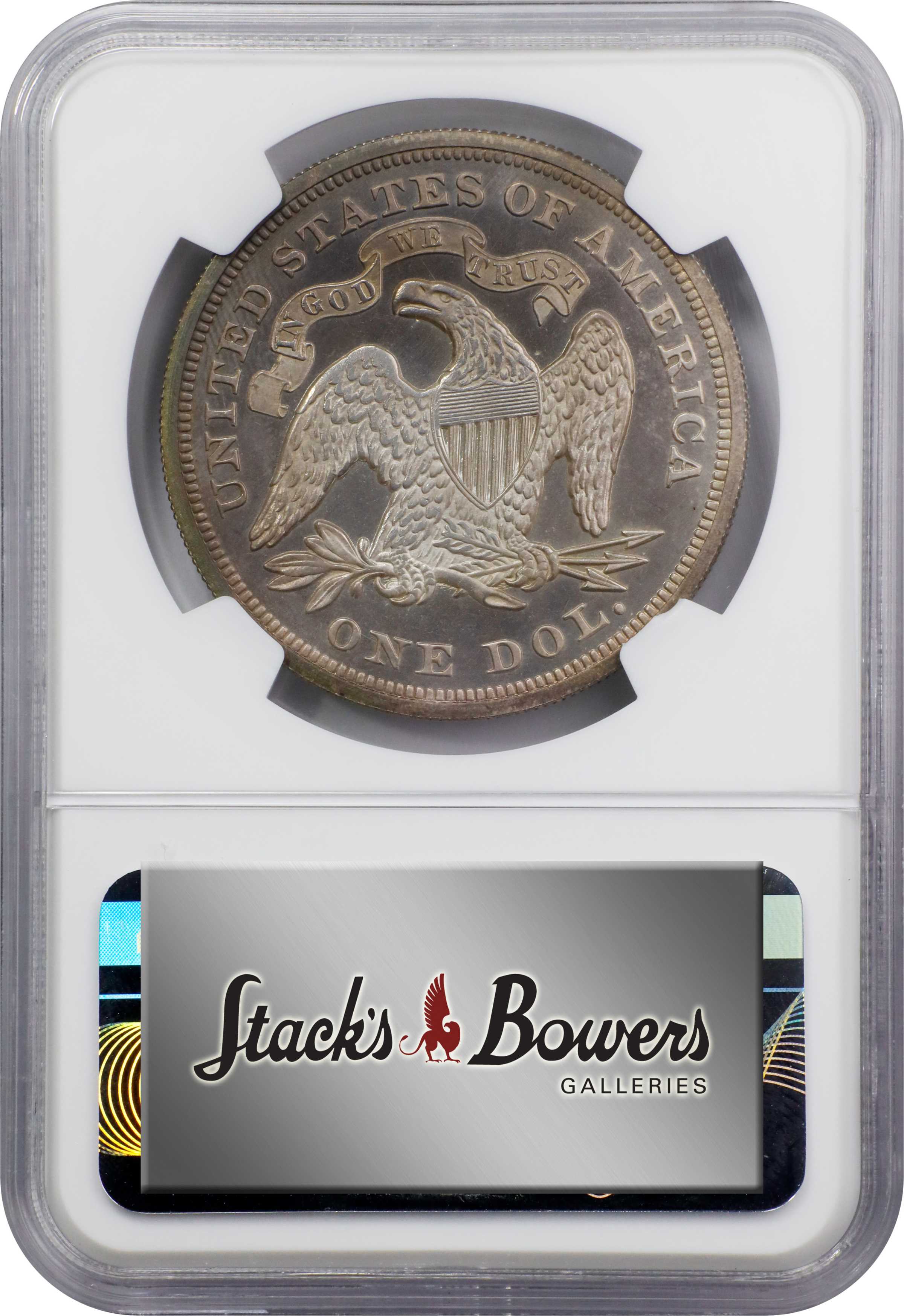 image for: 1872 Liberty Seated Silver Dollar. Proof-66 Cameo (NGC).