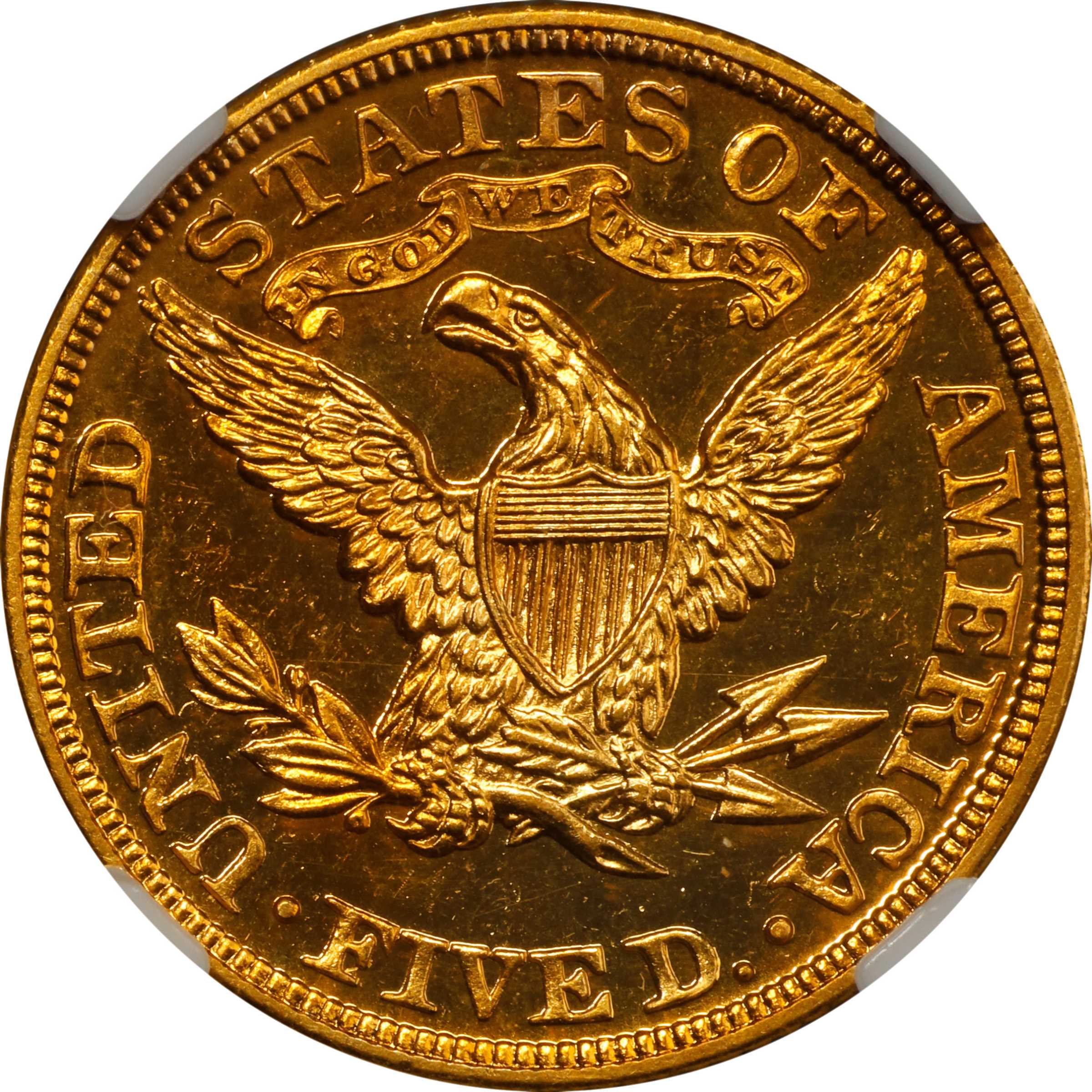 image for: 1905 Liberty Head Half Eagle. JD-1, the only known dies. Rarity-5. Proof-65 Cameo (NGC).