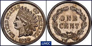 image for: 1859 Indian Cent. Proof-65 Cameo (NGC).