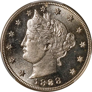 image for: 1888 Liberty Head Nickel. Proof-66 Cameo (PCGS).