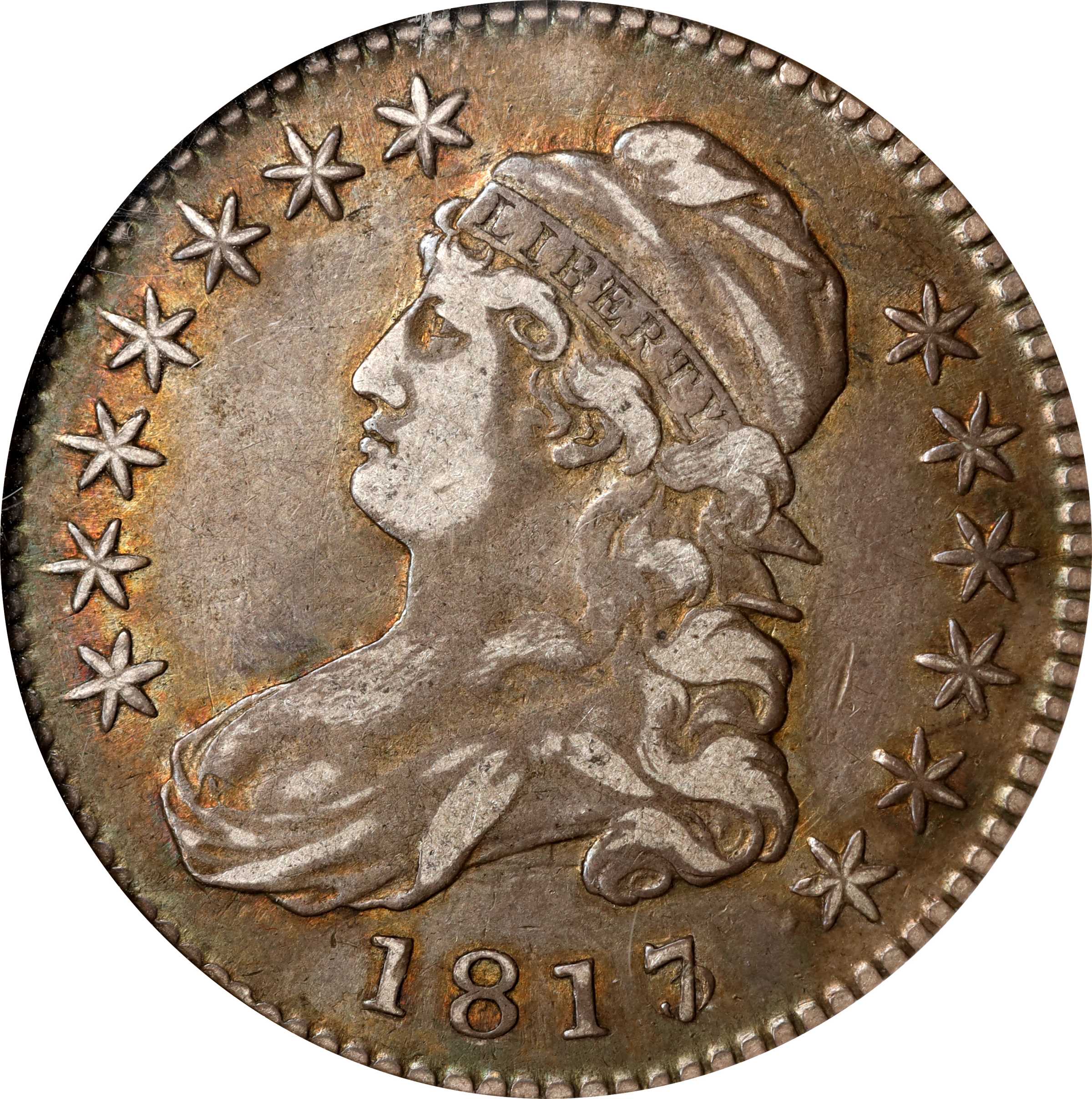 image for: 1817/3 Capped Bust Half Dollar. O-101a. Rarity-1. EF-45 (ANACS). OH.