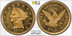 image for: 1896 Liberty Head Quarter Eagle. JD-1, the only known dies. Rarity-4+. Proof-62 Cameo (PCGS). CAC.