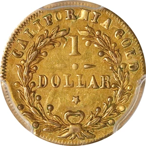 image for: 1872 Round $1. BG-1207. Rarity-4. Indian Head. MS-62 (PCGS).