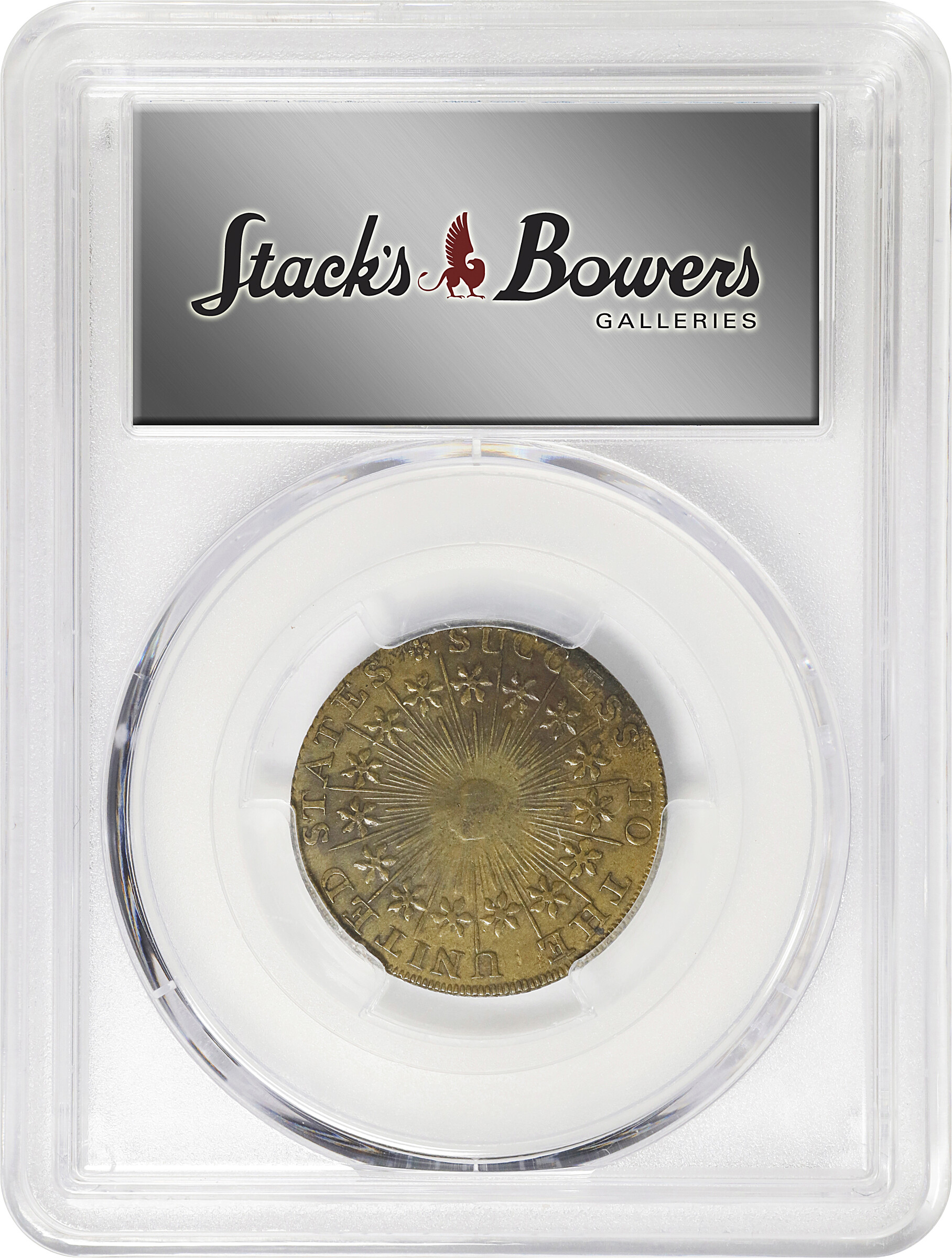 image for: Circa 1793 Washington Success Token. Large Size. Second Obverse. Musante GW-42, Baker-266, Breen-1282. Brass. Reeded edge. AU-55 (PCGS).