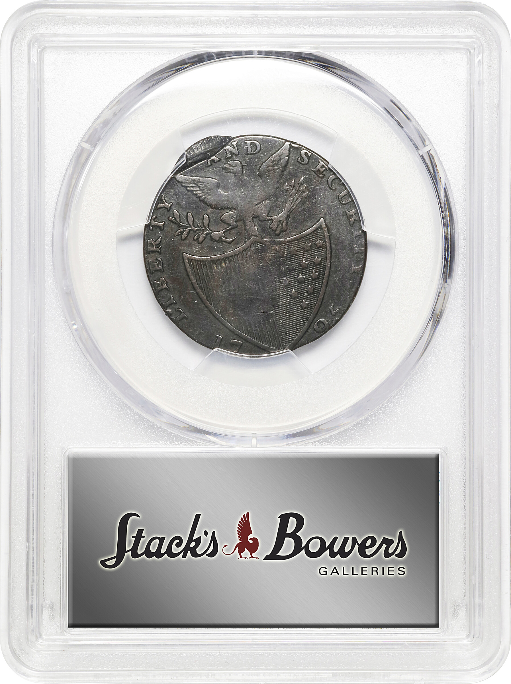 image for: 1795 Liberty and Security Halfpenny. Musante GW-48, Baker-31C, Breen-1262. Copper. Plain edge. VF-30 (PCGS).