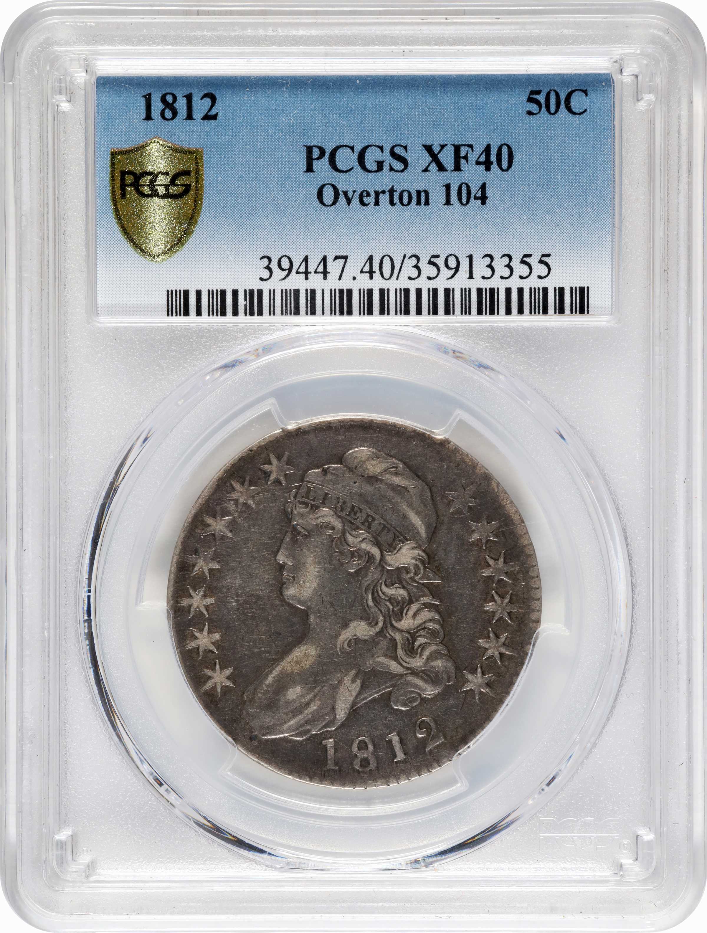 image for: 1812 Capped Bust Half Dollar. O-104. Rarity-1. EF-40 (PCGS).
