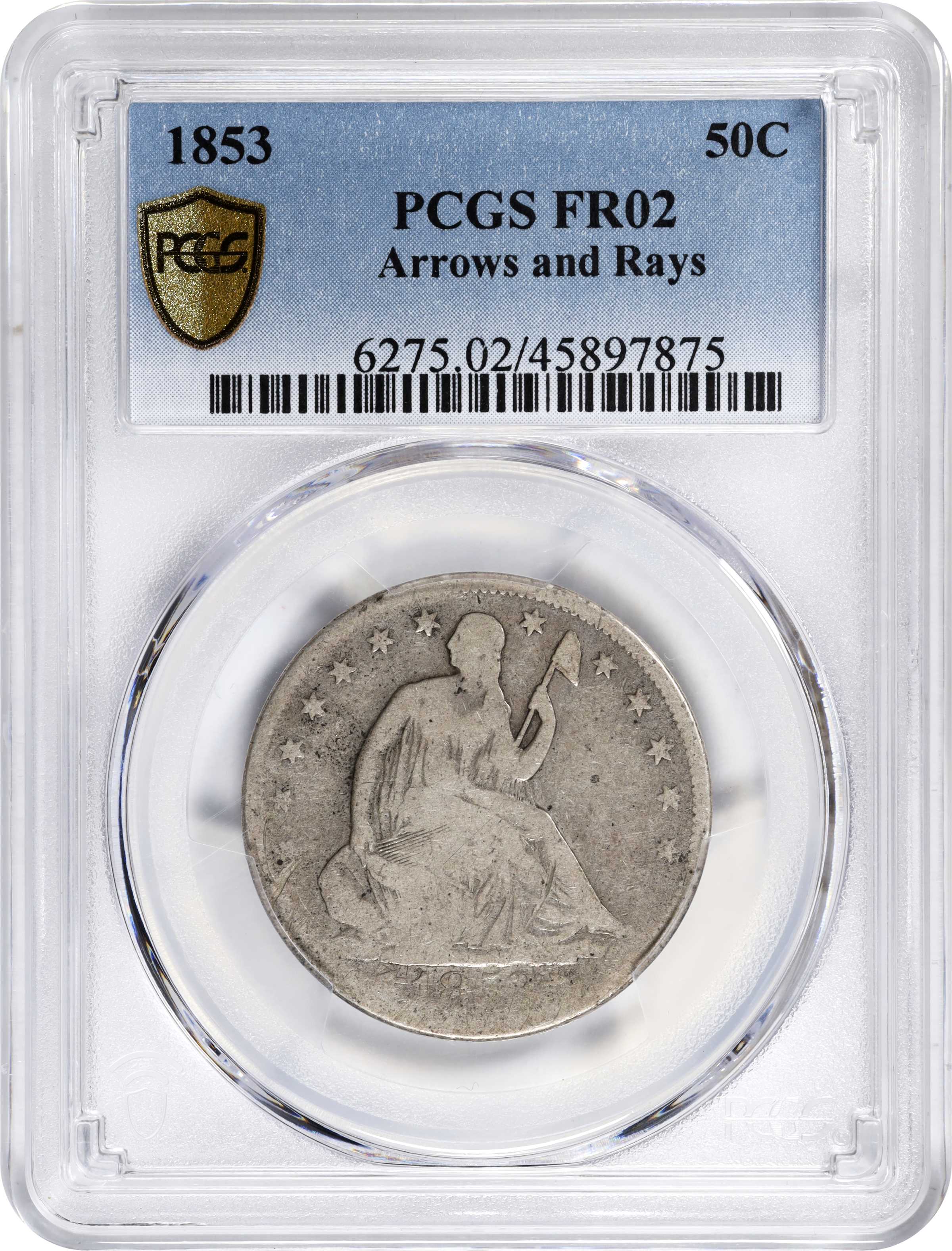 1853 50c Arrows & Rays VG10 thumbnail 12