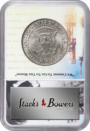 image for: 1988-P Kennedy Half Dollar. No FG. JFK "We Choose to Go to the Moon!" Holder. MS-64 (NGC).