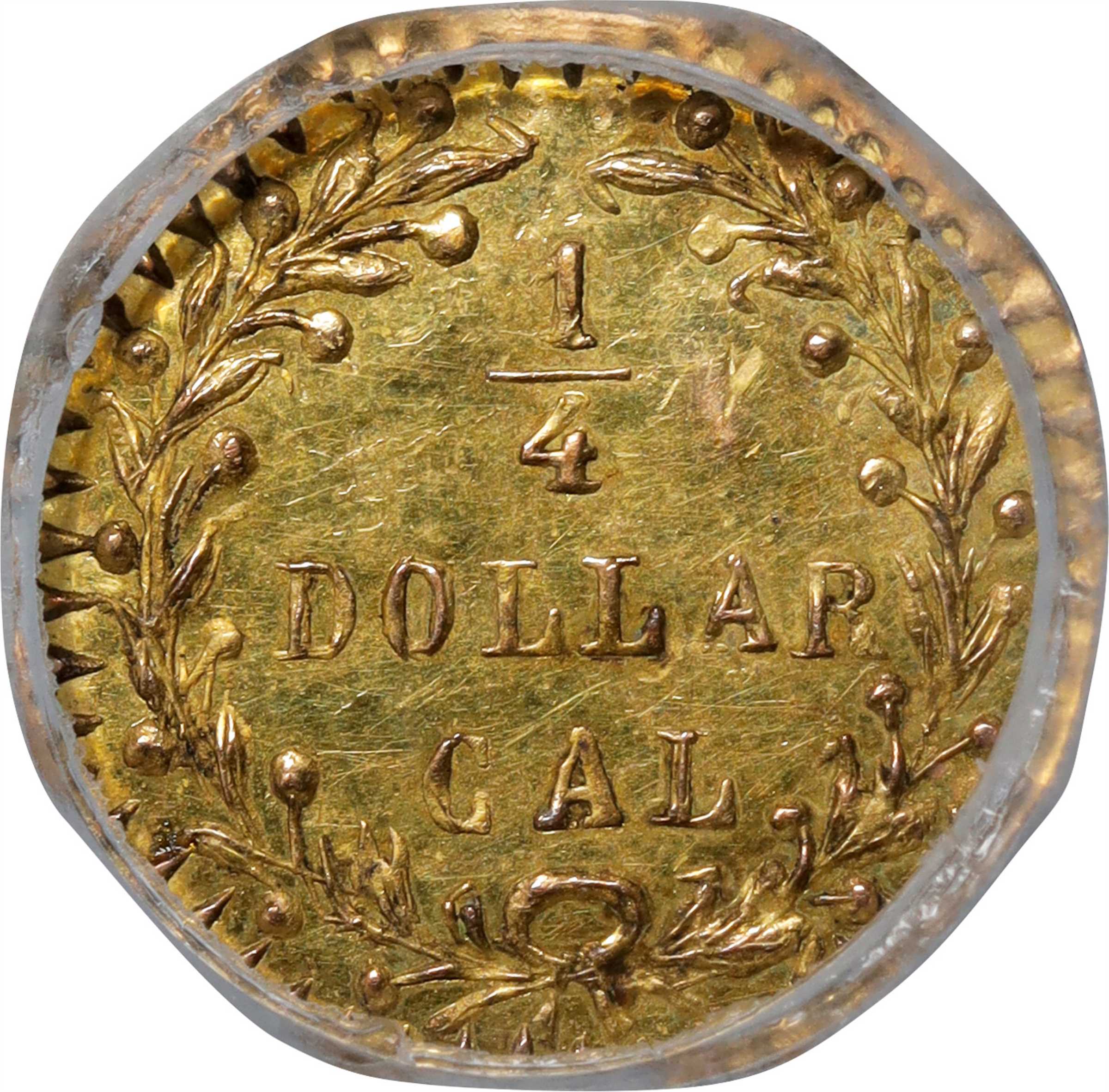 image for: 1875 Octagonal 25 Cents. BG-798. Rarity-5-. Indian Head. MS-62 (NGC).