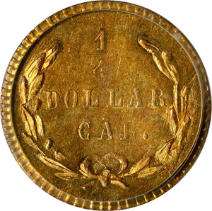 image for: 1872 Round 25 Cents. BG-814. Rarity-5+. Liberty Head. AU-58 (PCGS).