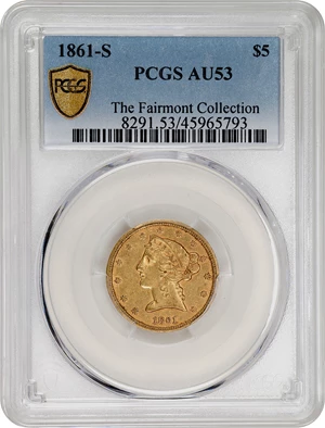 image for: 1861-S Liberty Head Half Eagle. AU-53 (PCGS).