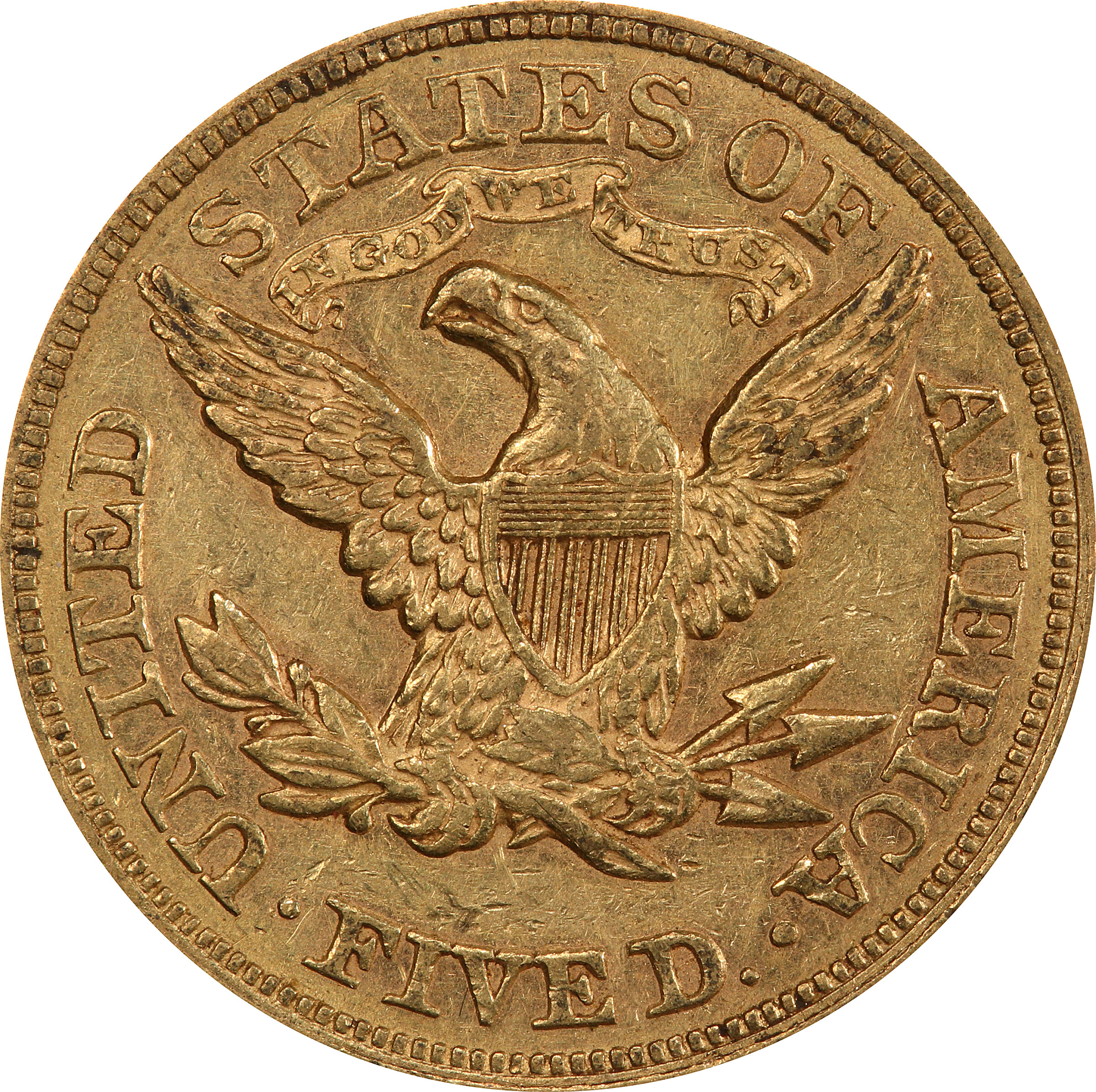 image for: 1876 Liberty Head Half Eagle. AU-53 (PCGS). CAC.
