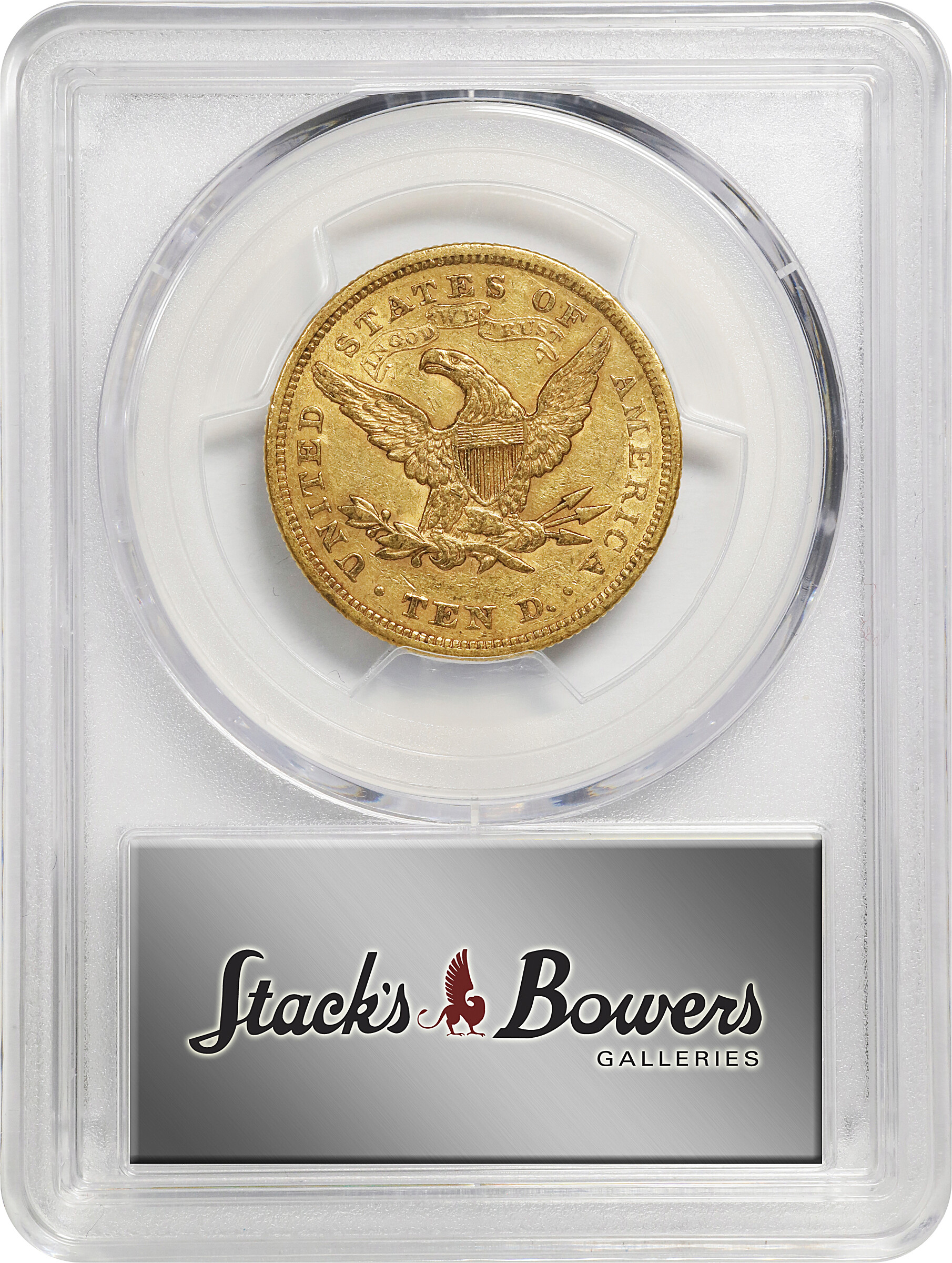 image for: 1866-S Liberty Head Eagle. Motto. AU-53 (PCGS).