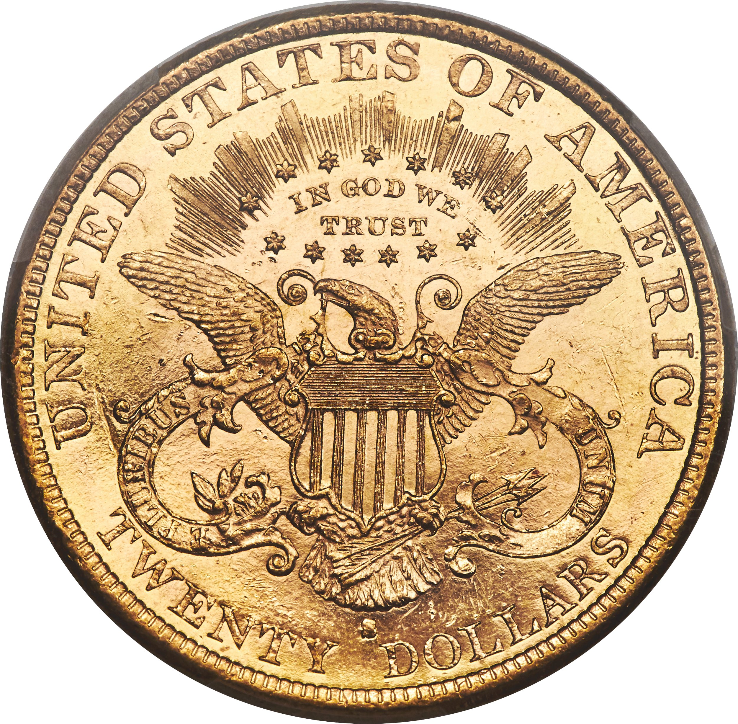 image for: 1889-S $20 MS62+ Prooflike PCGS. CAC....