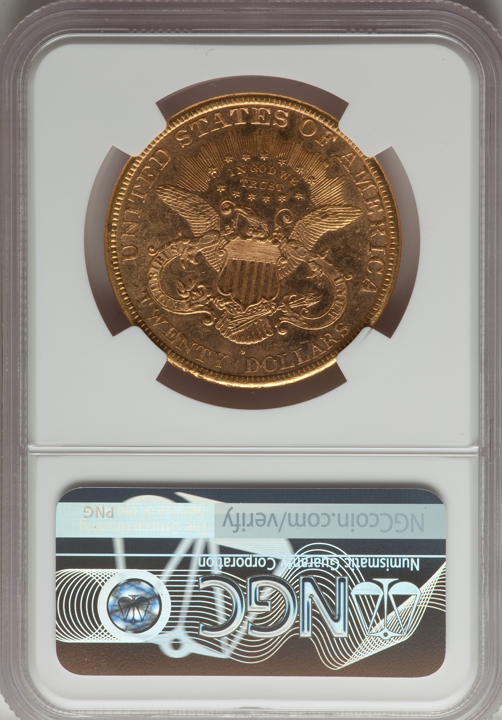 image for: 1898-S $20 MS62+ Prooflike NGC....