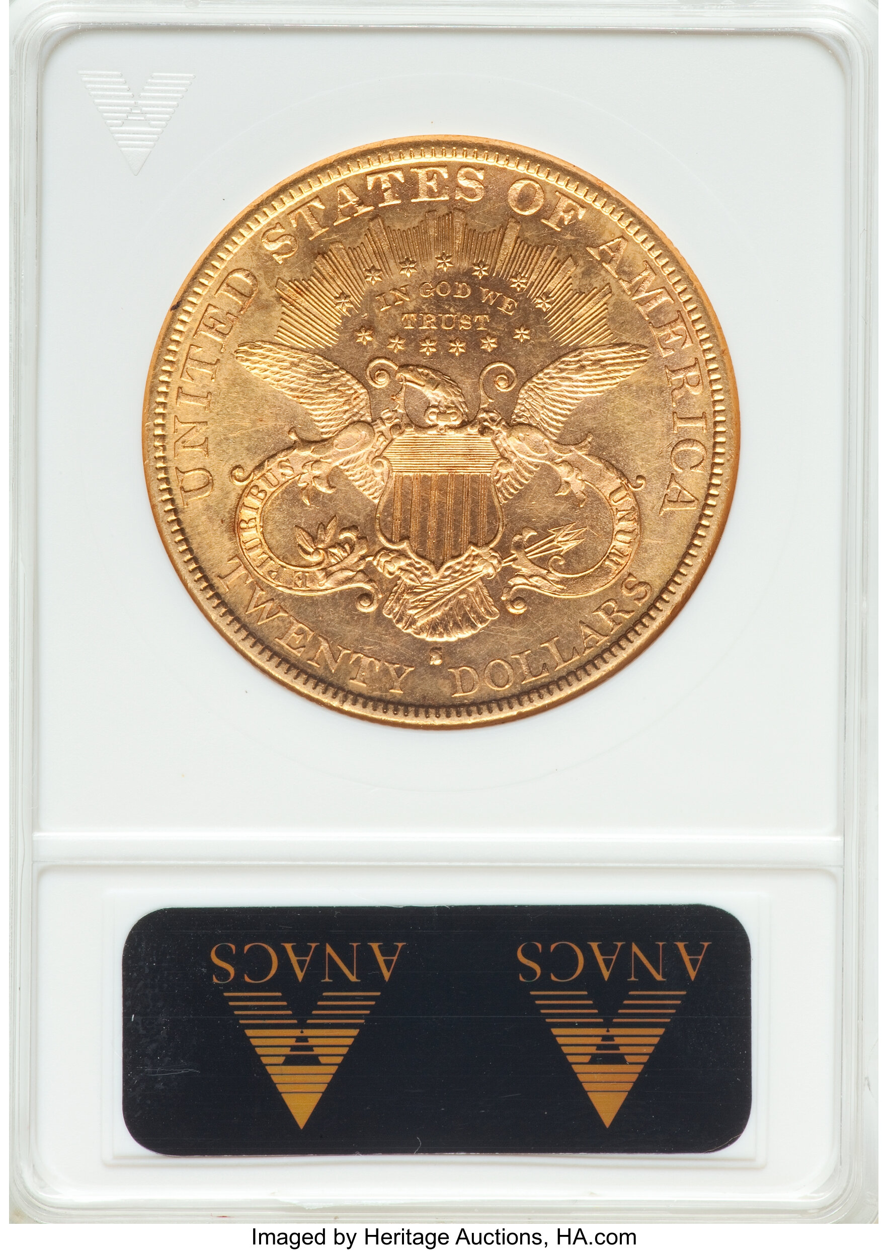 image for: 1883-S $20 MS61 Prooflike ANACS.  Mintage 1,189,000....