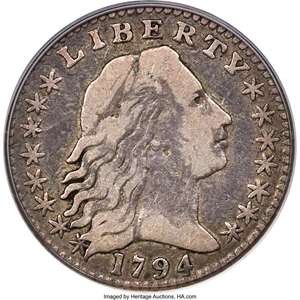image for: 1794 H10C V-3, LM-3, R.4, Fine 12 PCGS. CAC....