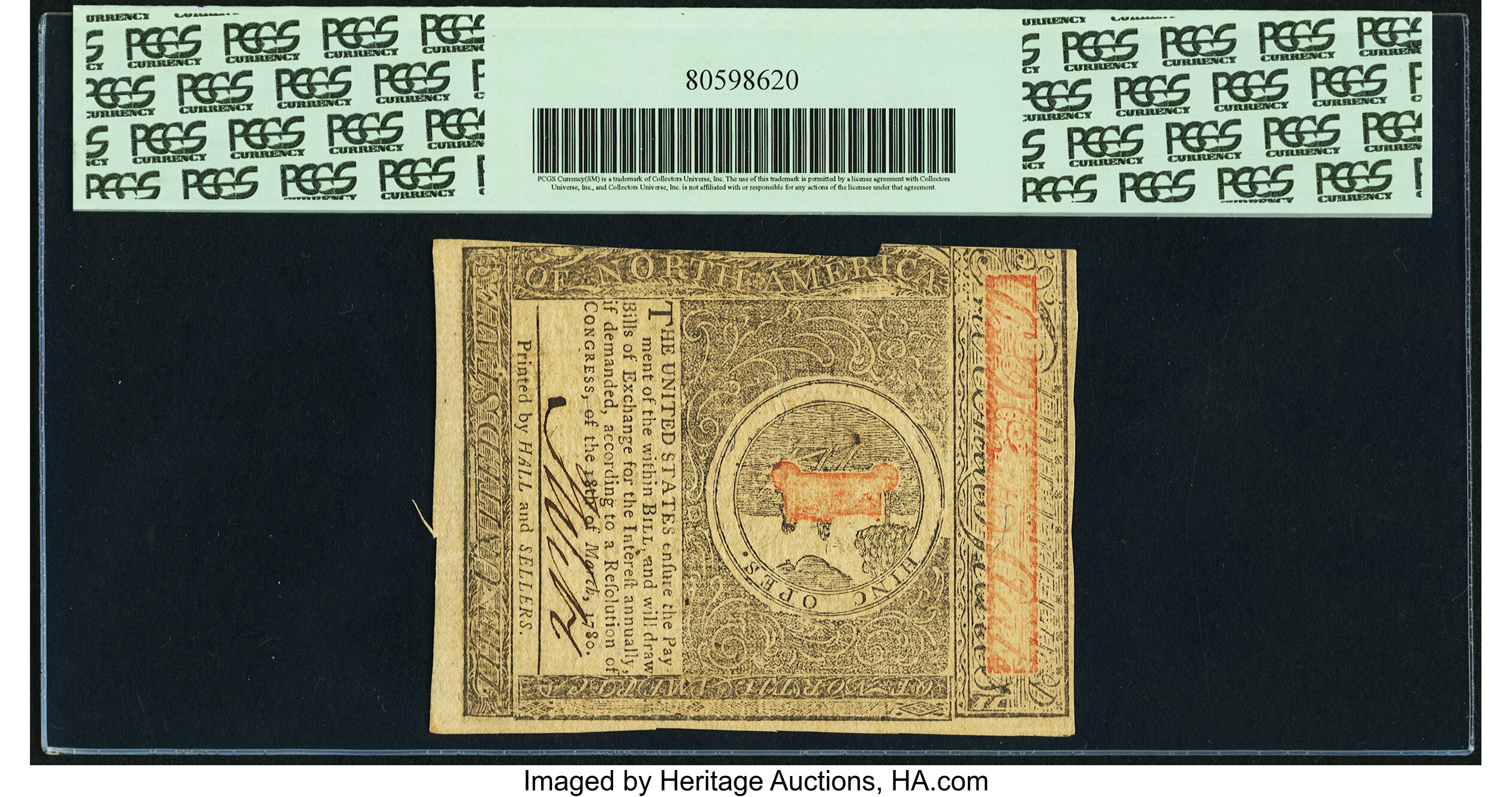 image for: Virginia May 1, 1780 $2 PCGS New 61PPQ....