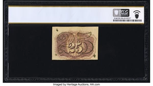 image for: Fr. 1286 25¢ Second Issue Inverted "S" Surcharge PCGS Banknote Choice AU 58 PPQ....