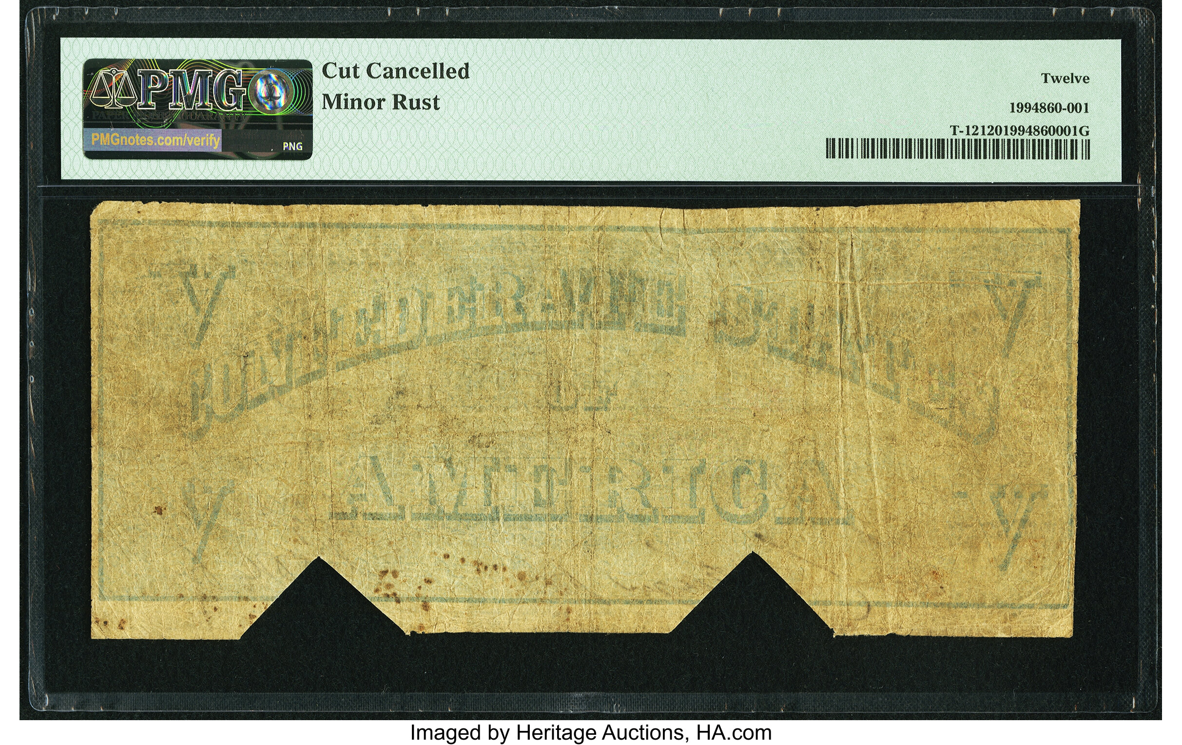 image for: T12 $5 1861 PF-1 Cr. 49 PMG Fine 12....