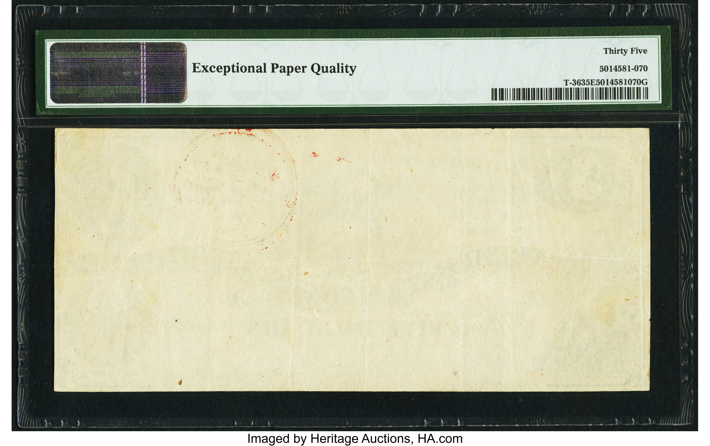 image for: Red Trans-Mississippi Stamp T36 $5 1861 PF-4 Cr. 278 PMG Choice Very Fine 35 EPQ....