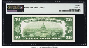 image for: Fr. 1880-I $50 1929 Federal Reserve Bank Note. PMG Gem Uncirculated 65 EPQ....