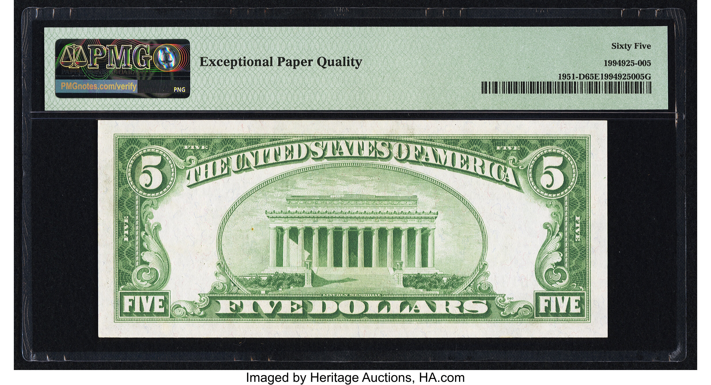 image for: Fr. 1951-D $5 1928A Federal Reserve Note. PMG Gem Uncirculated 65 EPQ....