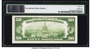 image for: Fr. 2101-F $50 1928A Federal Reserve Note. PMG Gem Uncirculated 65 EPQ....