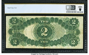 image for: Fr. 58 $2 1917 Legal Tender PCGS Banknote Very Fine 25....