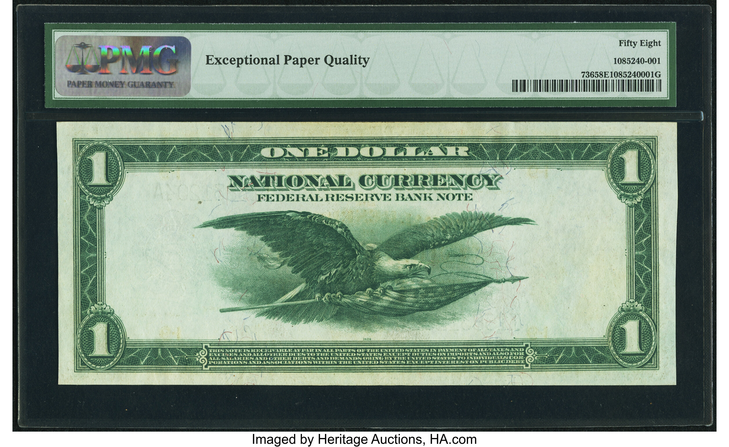 image for: Fr. 736 $1 1918 Federal Reserve Bank Note PMG Choice About Unc 58 EPQ....