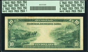 image for: Fr. 910 $10 1914 Federal Reserve Note PCGS Extremely Fine 40....