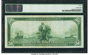 image for: Fr. 1068 $50 1914 Federal Reserve Note PMG Very Fine 30....