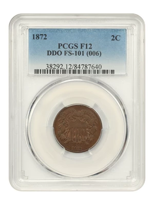 image for: 1872 2c PCGS F12 (DDO FS-101)