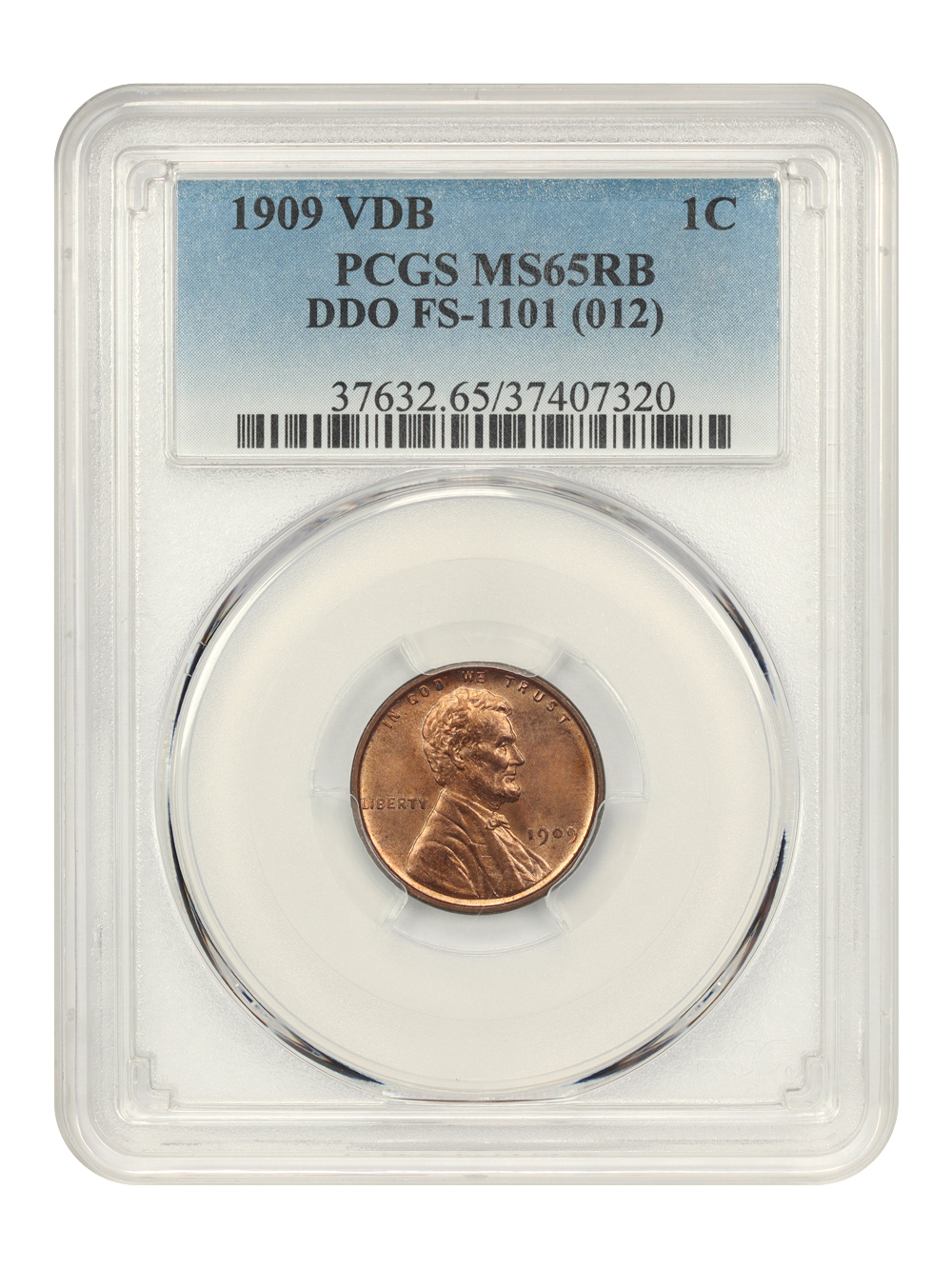 image for: 1909 VDB 1c PCGS MS65 RB (DDO  FS-1101)